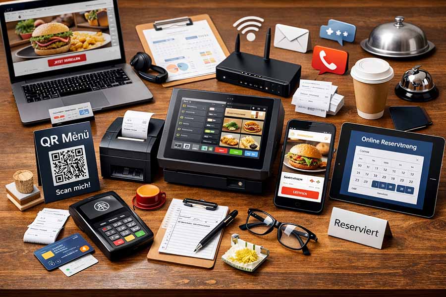 Digitale Tools im Restaurant: Kassensystem, Online-Bestellung, QR-Menü und Reservierung
